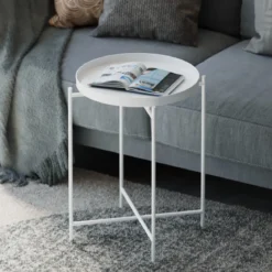 Couchtisch Fenaro – Schlichtes Metalldesign in Weiß oder Grün