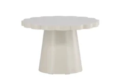 Couchtisch Florena - in Beige mit gewelltem Rand
