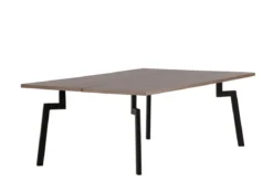 Couchtisch Hator - mit Stahlgestell und Walnussoptik