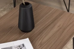 Couchtisch Hator - mit Stahlgestell und Walnussoptik