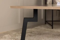 Couchtisch Hator - mit Stahlgestell und Walnussoptik
