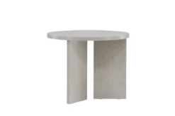 Couchtisch Heroli - stylischer Rundtisch mit asymmetrischem Stand