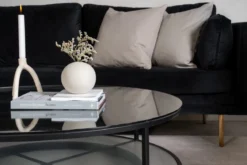 Couchtisch Janos - mit zwei runden Glasplatten