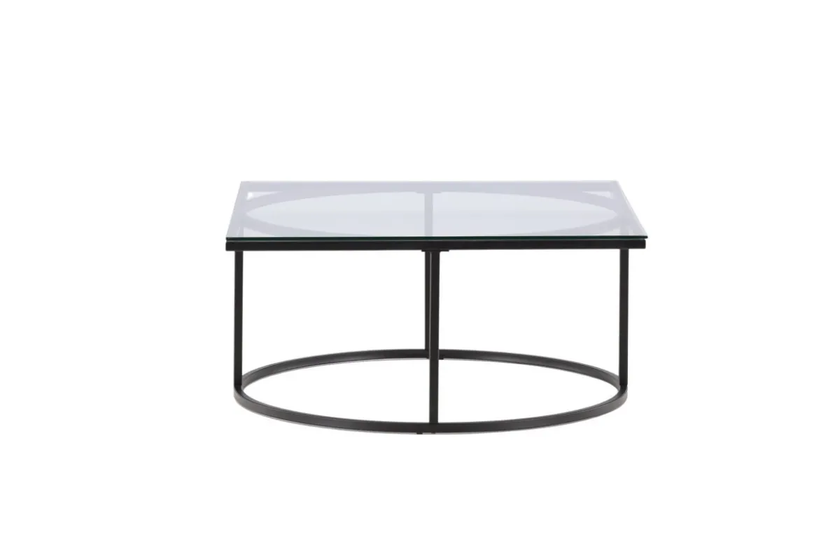 Couchtisch Jordo - in zwei Größen mit Glasplatte