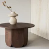 Couchtisch Keralo Big - stylischer Rundtisch in Holzoptik
