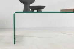Couchtisch Klaro - aus Glas mit Holztablett