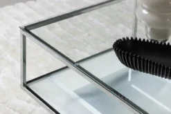 Couchtisch Lanera - mit Glasflächen und Stahlkorpus