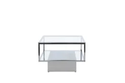 Couchtisch Lanera - mit Glasflächen und Stahlkorpus