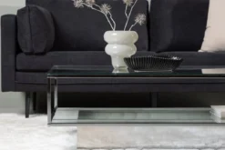 Couchtisch Lanera - mit Glasflächen und Stahlkorpus