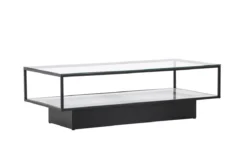 Couchtisch Lanera - mit Glasflächen und Stahlkorpus