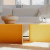 Couchtisch Livia – Japandi Design aus pulverbeschichtetem Blech