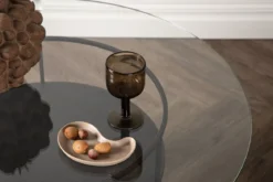 Couchtisch Marty - in Schwarz mit Glasplatte