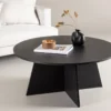 Couchtisch Navaro Big - Rundtisch in Holzoptik
