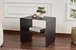 Couchtisch Nivaro – Aus Metall in Schwarz oder Taupe