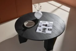 Couchtisch Rondero - in schwarzer Holzoptik