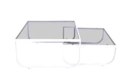 Couchtisch Rondo - zwei Tische mit Glas-Tischplatte