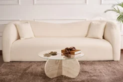 Couchtisch Rovida - mit runder Glasplatte in 2 Varianten