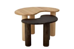 Couchtisch Siena – Organischer Holztisch aus Gummibaumholz