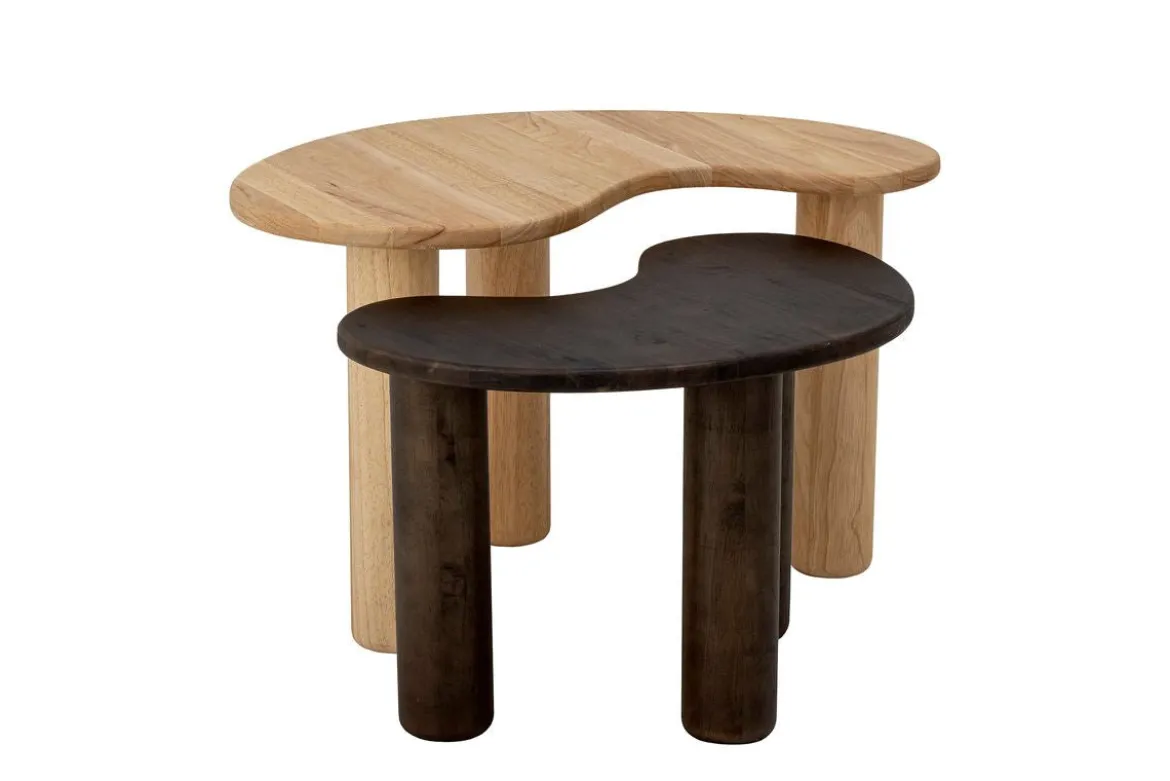 Couchtisch Siena – Organischer Holztisch aus Gummibaumholz