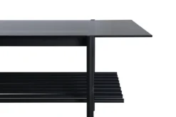 Couchtisch Staffan - in schwarz mit Glasplatte