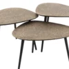 Couchtisch Umara - 3er Set in „Metallic“-Antikbronze/Gold im Dreieck-Design