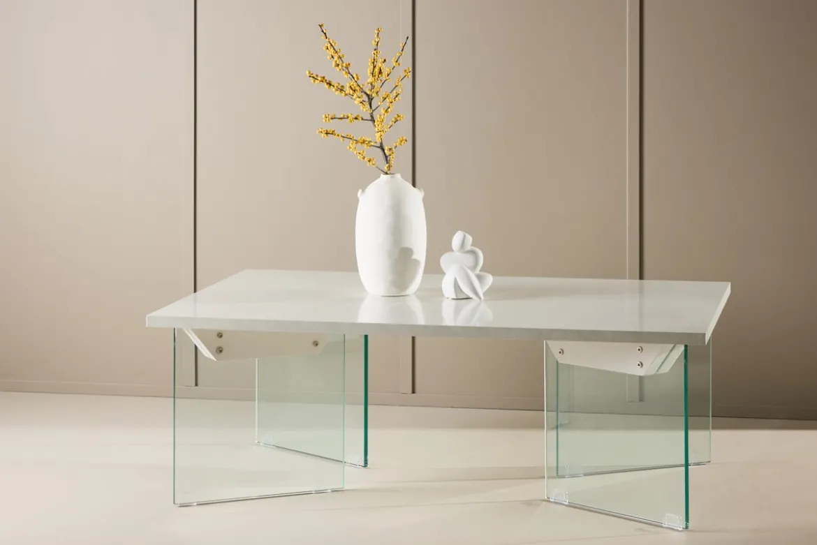 Couchtisch Valerio - elegant mit Glasbeinen