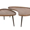 Couchtisch Zamira - 2er Set aus hochwertigem Akazienholz in braunem Finish