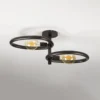 Deckenleuchte „Orelia“ – Metallleuchte in Schwarz mit drehbaren Lichtköpfen