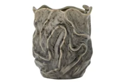 Deko-Vase „Elmara“ – Graues Steingut
