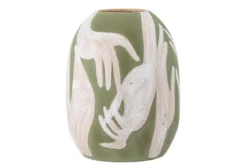 Deko-Vase „Lirena“ – Grünes Steingut