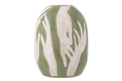 Deko-Vase „Lirena“ – Grünes Steingut