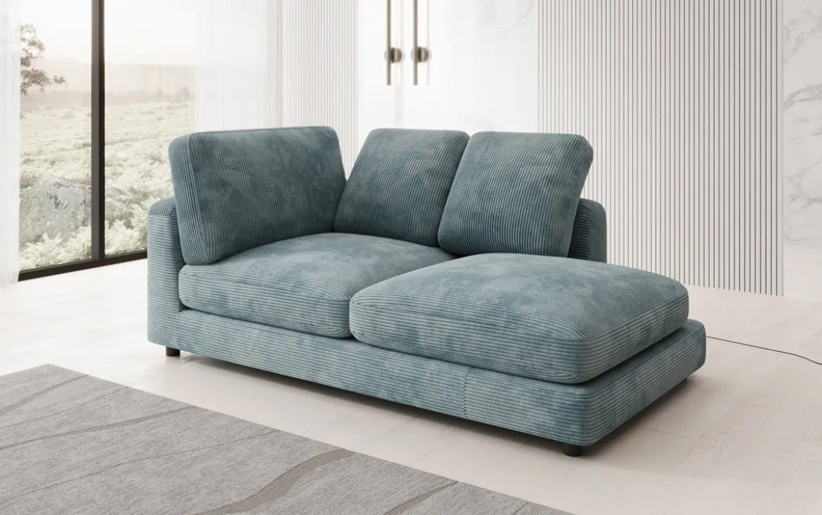 Designer Chaise Longue/Sofa Thalessa in Cord