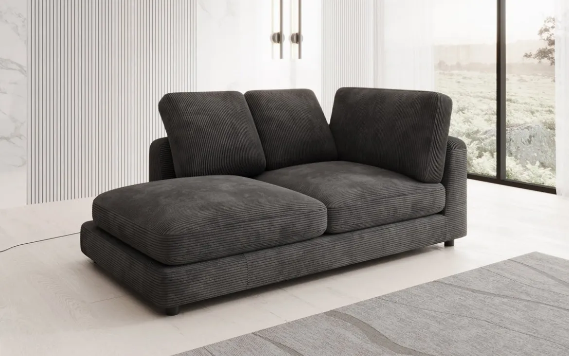 Designer Chaise Longue/Sofa Thalessa in Cord