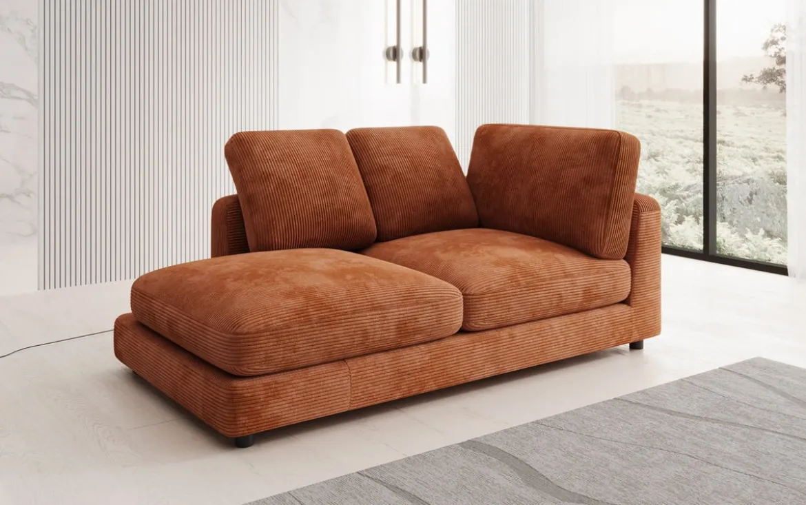 Designer Chaise Longue/Sofa Thalessa in Cord