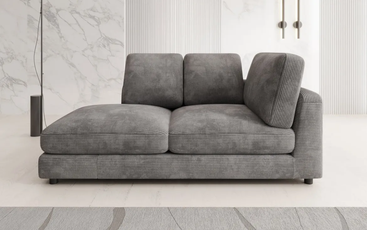 Designer Chaise Longue/Sofa Thalessa in Cord