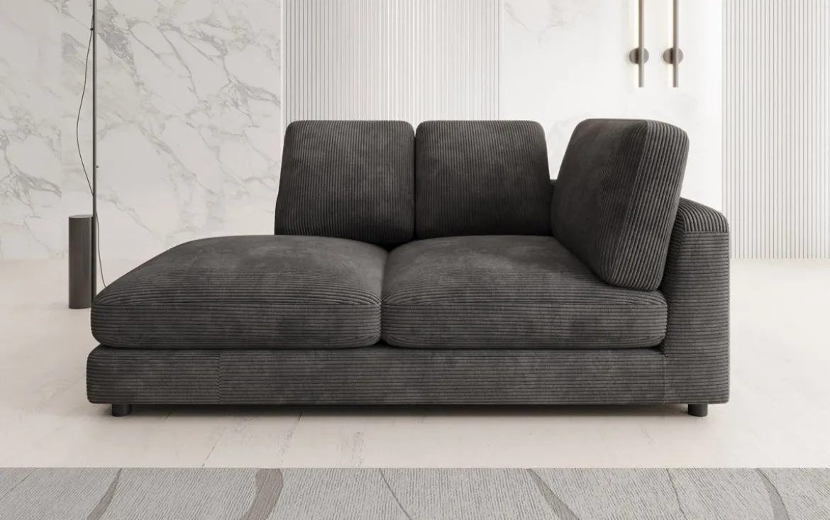 Designer Chaise Longue/Sofa Thalessa in Cord