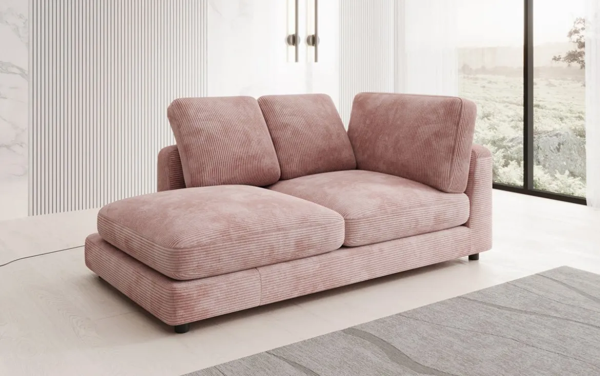 Designer Chaise Longue/Sofa Thalessa in Cord