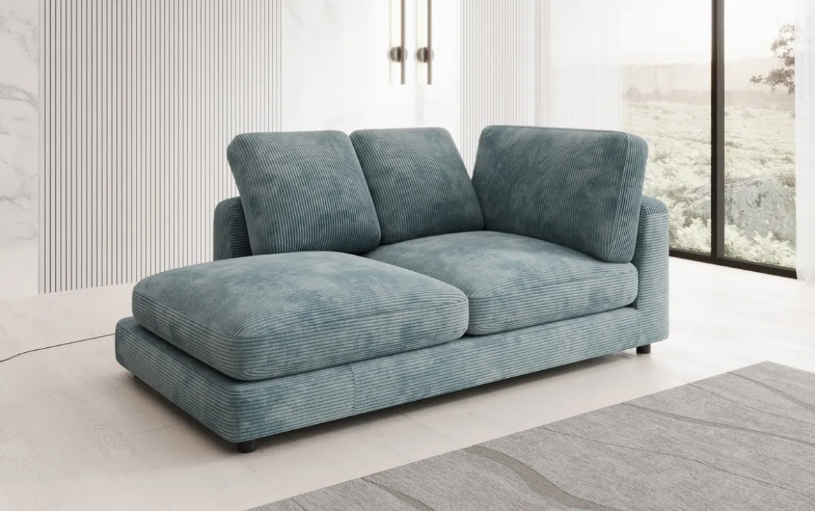 Designer Chaise Longue/Sofa Thalessa in Cord