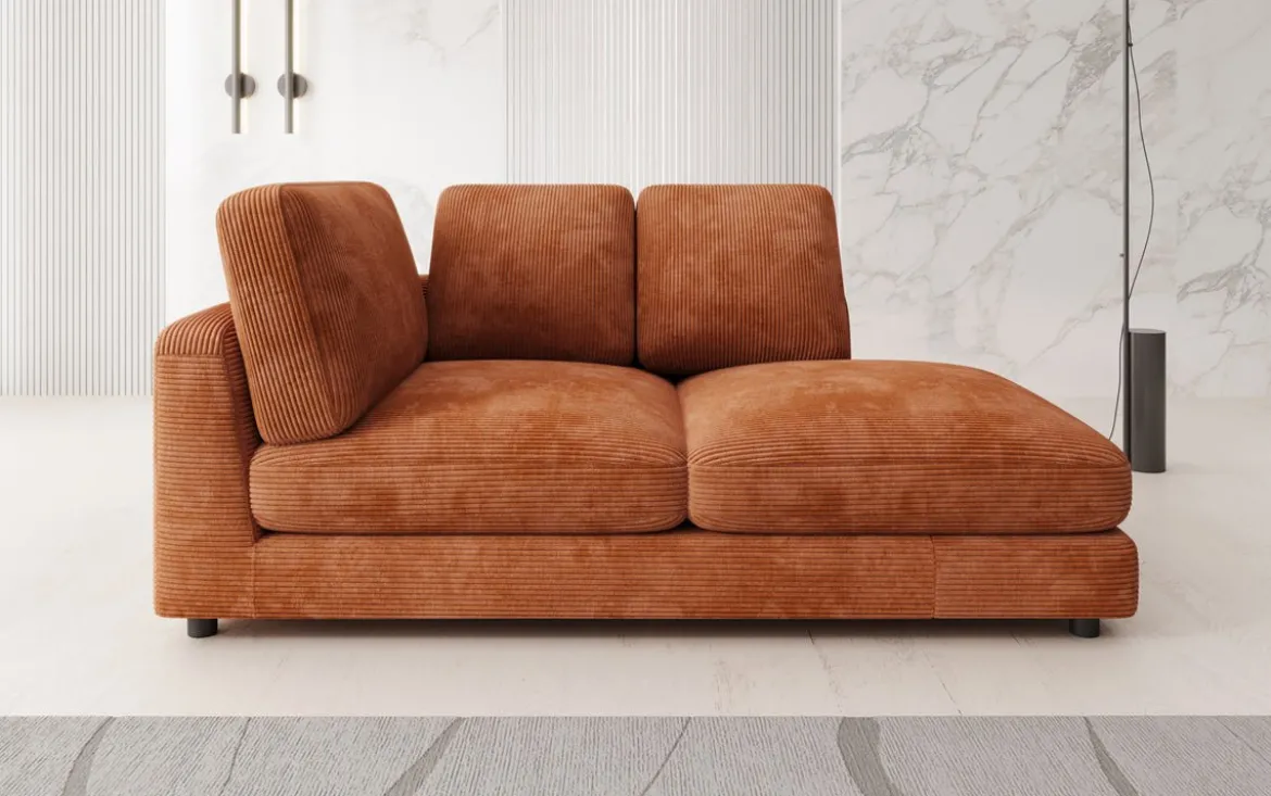 Designer Chaise Longue/Sofa Thalessa in Cord