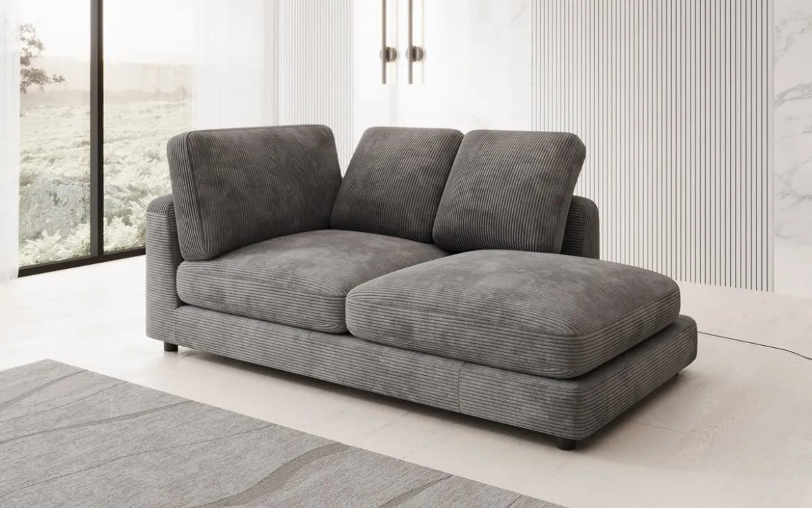 Designer Chaise Longue/Sofa Thalessa in Cord