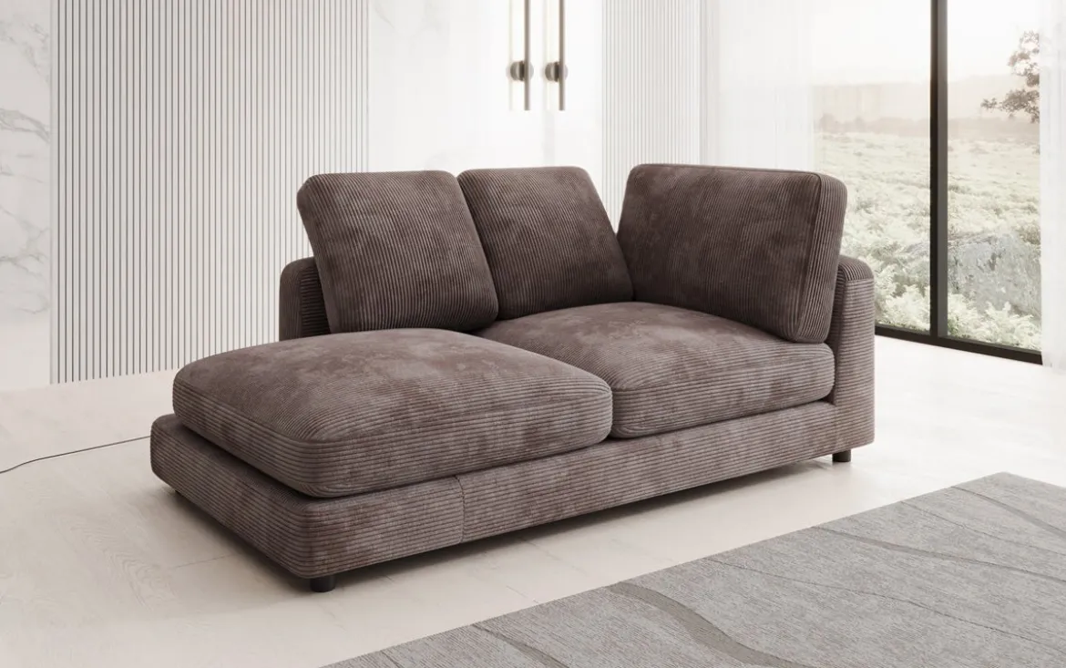 Designer Chaise Longue/Sofa Thalessa in Cord