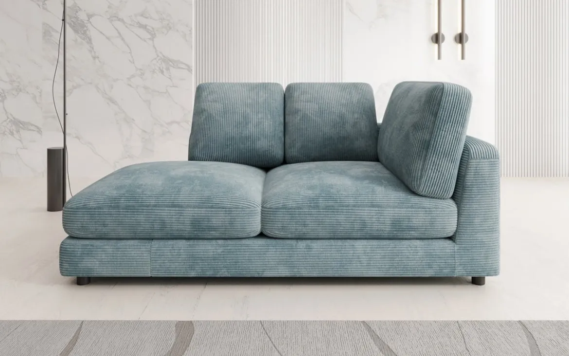 Designer Chaise Longue/Sofa Thalessa in Cord