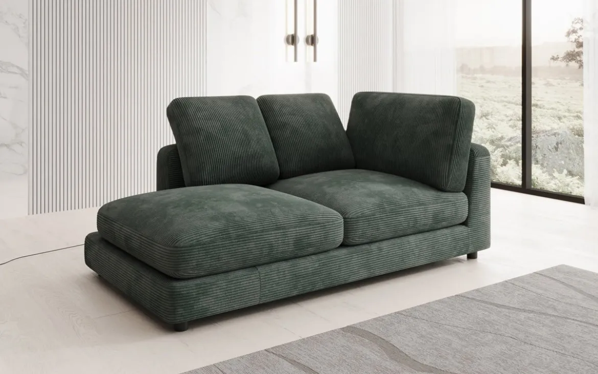 Designer Chaise Longue/Sofa Thalessa in Cord