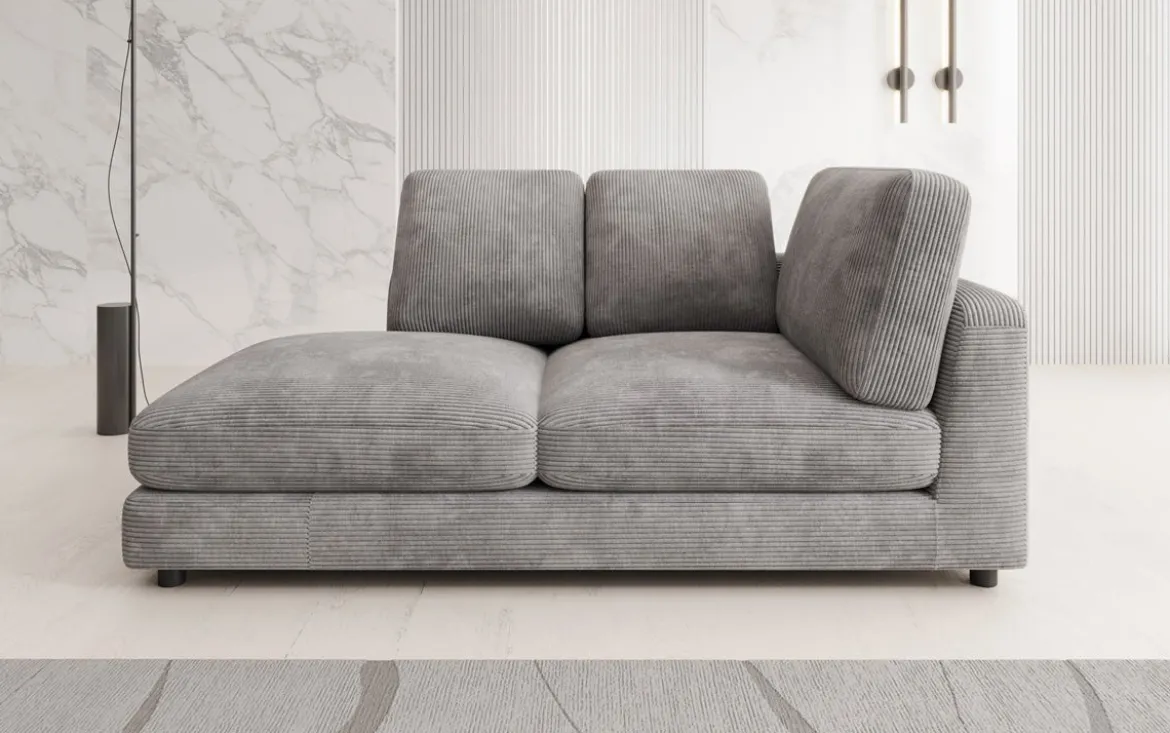 Designer Chaise Longue/Sofa Thalessa in Cord