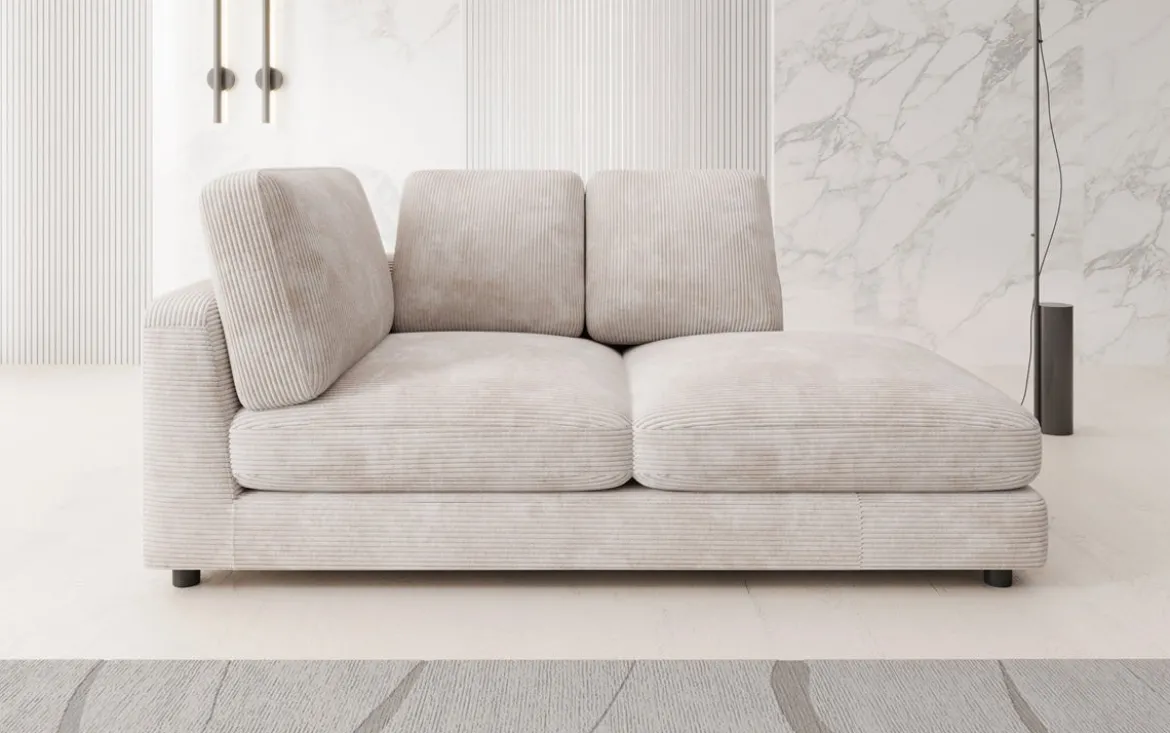 Designer Chaise Longue/Sofa Thalessa in Cord