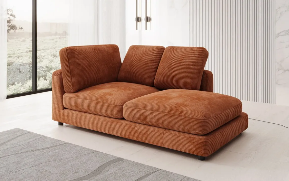 Designer Chaise Longue/Sofa Thalessa in Cord