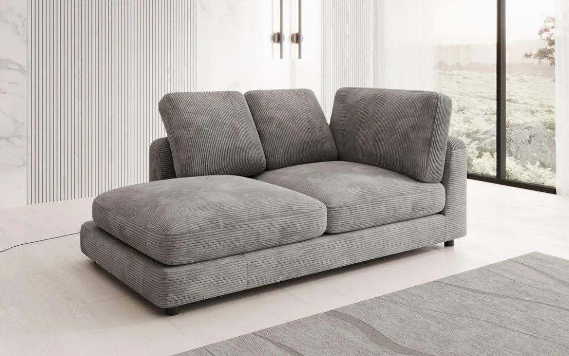 Designer Chaise Longue/Sofa Thalessa in Cord
