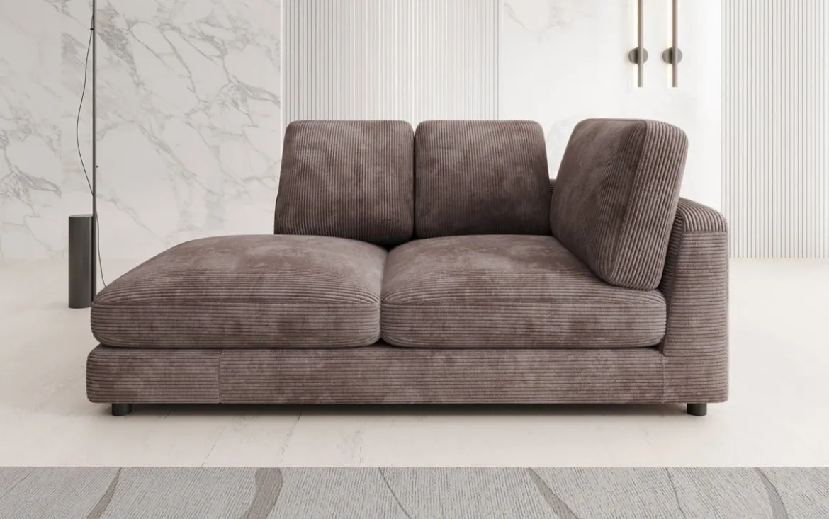 Designer Chaise Longue/Sofa Thalessa in Cord