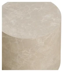 Designer Couchtisch Paris 2er Set Rund in Marmor Optik
