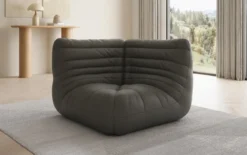 Designer Eckmodul Sofa-Sessel Calmo in Echtleder